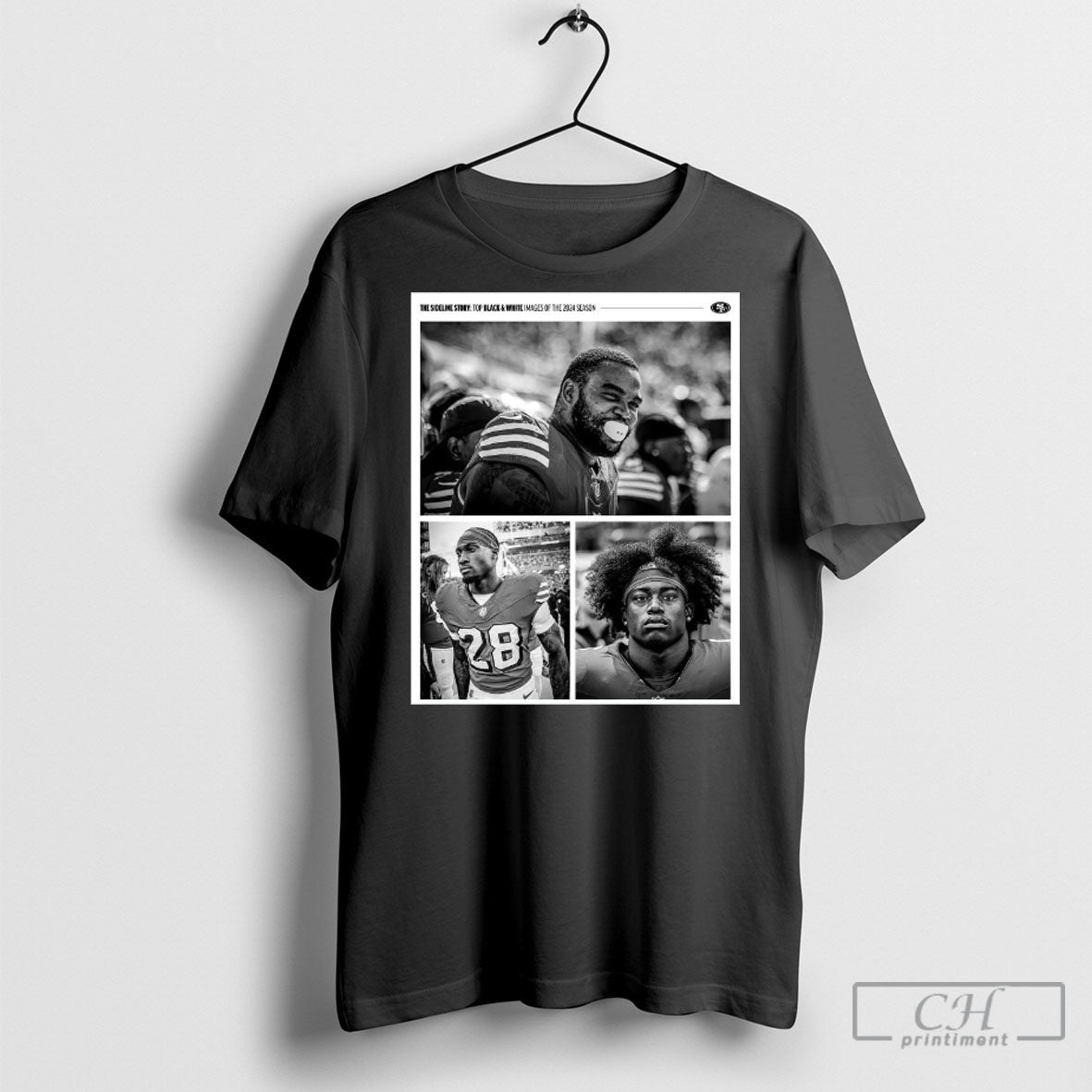 San Francisco 49ers Darrell Luter Jr Malik Mustapha The Sideline Story Top Black And White Shirt Poster