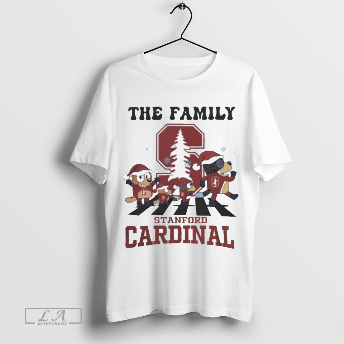 Stanford Cardinal X Family Bluey Merry Christmas 2024 Shirt