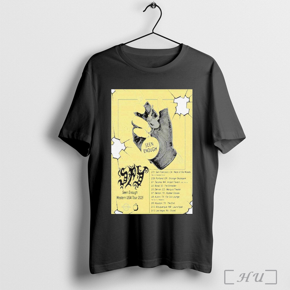 Spy Band Seen Enough Western Usa Tour 2025 Poster T Shirt Sweatshirt