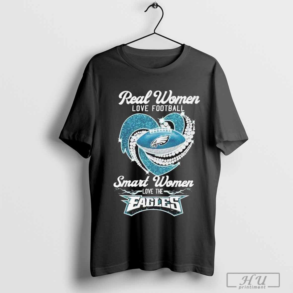 Real Women Love Football Smart Women Love The Philadelphia Eagles Signatures 2024 T-shirt