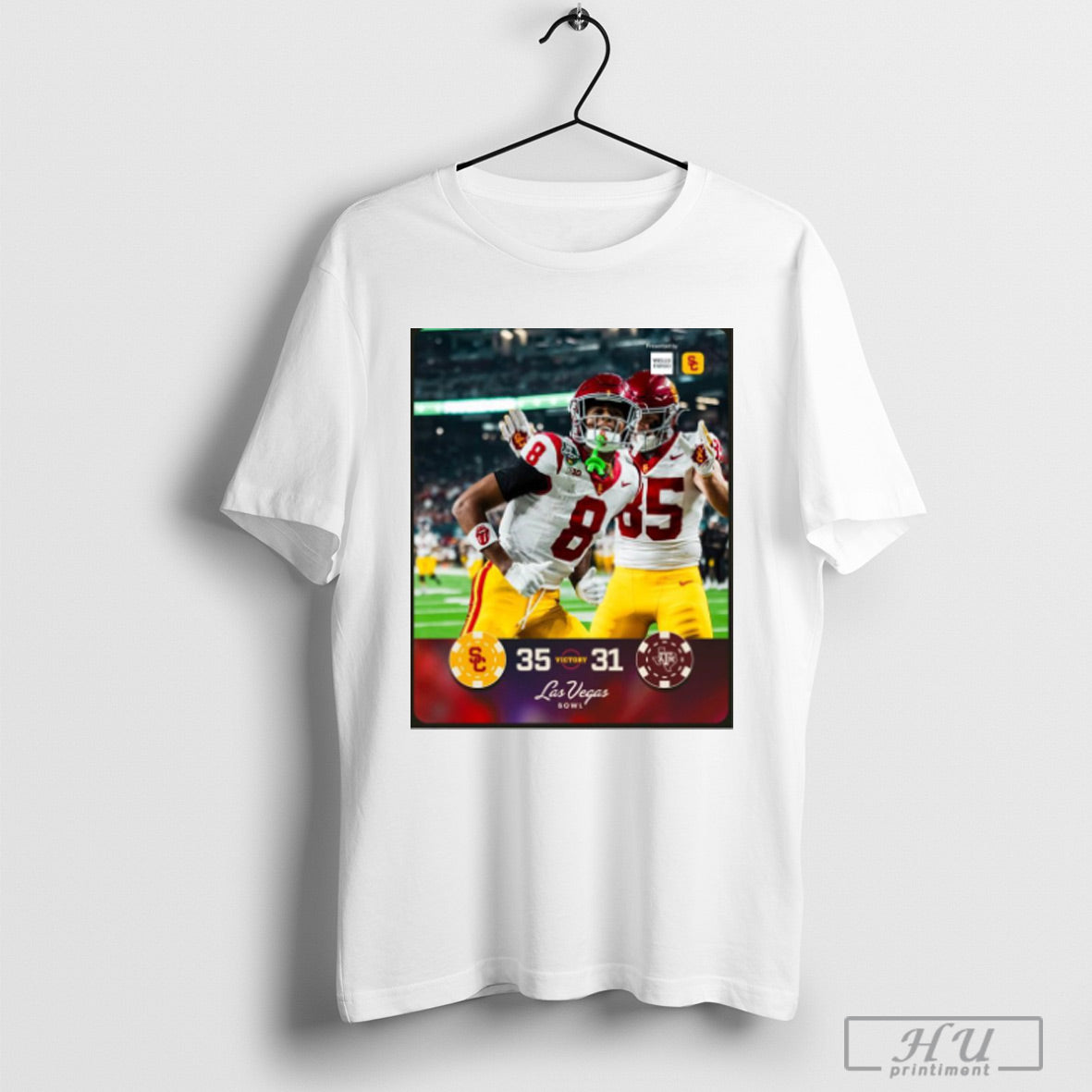 Poster Victory Usc Trojans Vs Texas Am Aggies 35 31 Score Las Vegas Bowl Football Champs