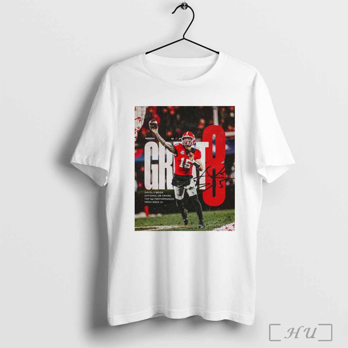 Poster Georgia Bulldogs Carson Beck Davey Oâ€™brien National Gb Award Top 03 Performances From Week 14 Signature T-shirt