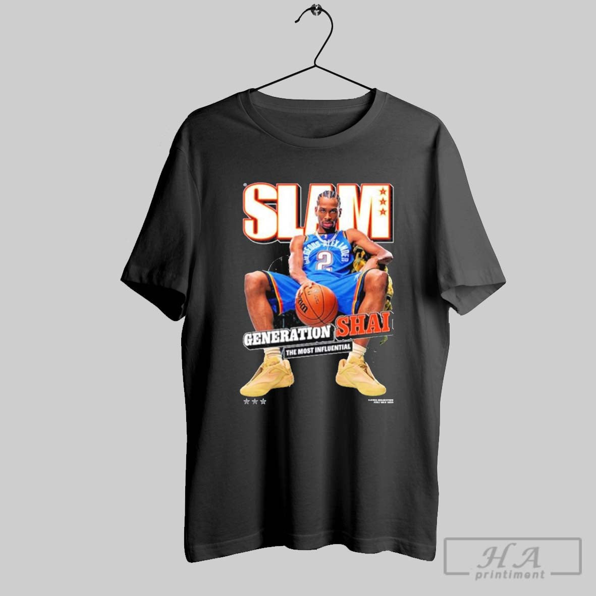 Slam Cover Crewneck Shai Gilgeous Alexander The Most Influential T Shirt