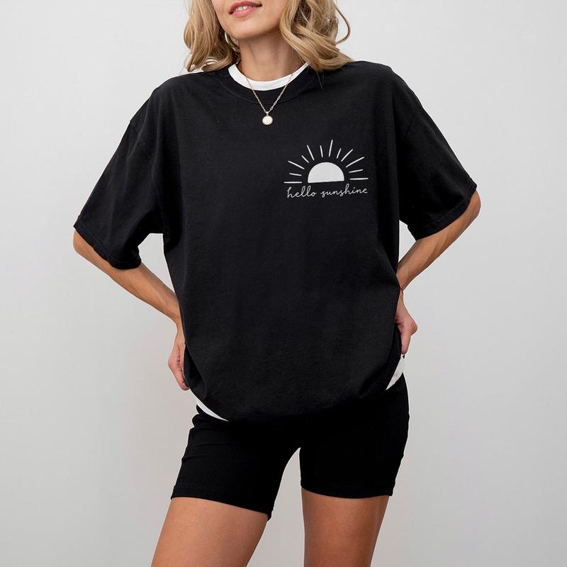 Hello Sunshine Comfort Shirt, Beachy Women Shirts,Beachy Tee,Beach Outfits, Summer Shirts, Summer T-Shirt, Vacation Beach Shirt, Sunshine Lover Tee, Beach Women Top
