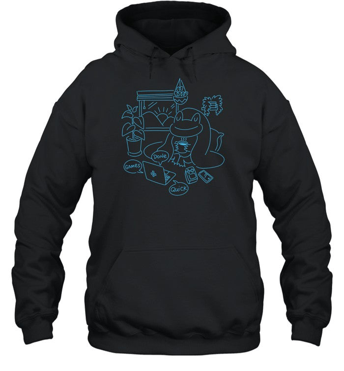 Game Done Quick Home Frog Hoodie