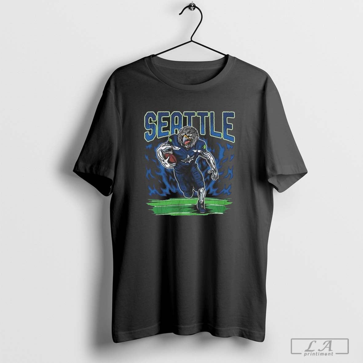 Seattle Seahawks Football Skeleton Bootleg T-Shirt