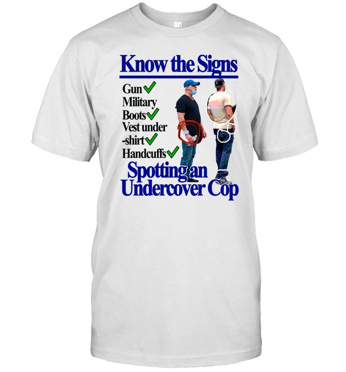 Shirt Know The Signs Gun Military Boots Vest Under -Shirt Handcuffs Spotting An Undercover Cop
