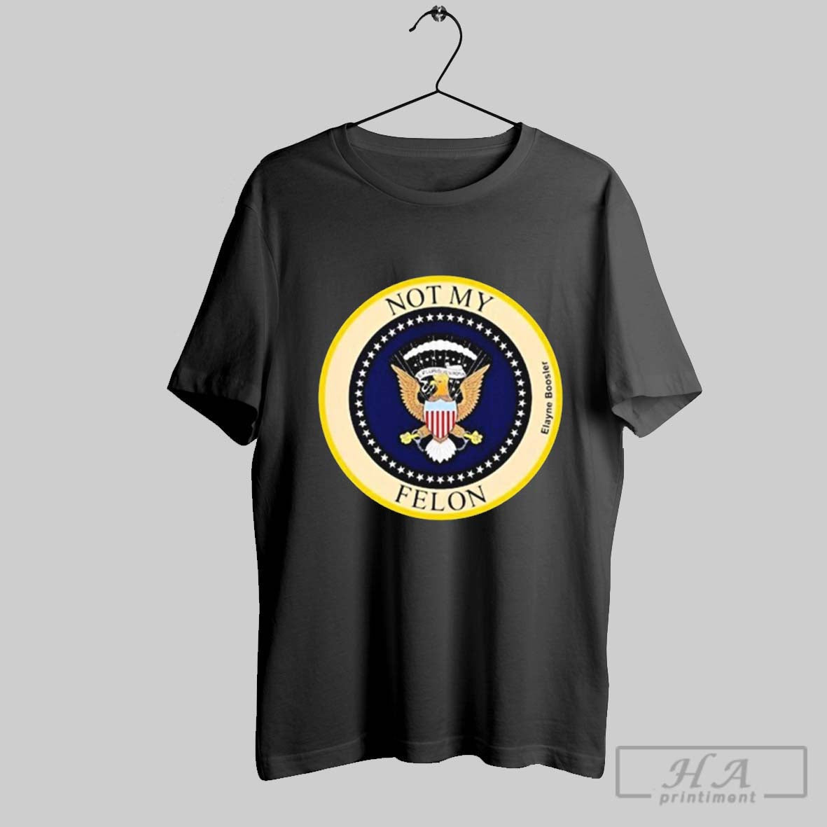 Rev Kenneth Russell Barber Ii Not My Felon Elayne Boosler Logo T Shirt