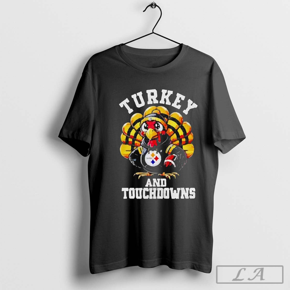 Premium Pittsburgh Steelers turkey and touchdowns Thanksgiving 2024 T shirt