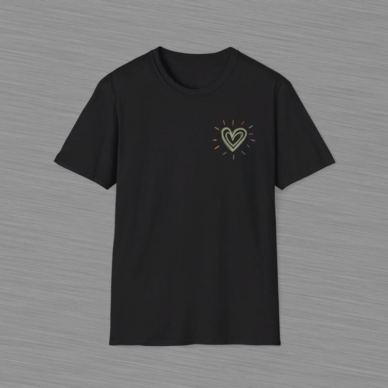 To The Person Behind Me Unisex Softstyle T Shirt - Heart Shirt - Positive Message - Mental Health Awareness - You Are Amazing Beautiful And Enough Cot