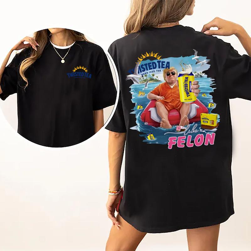 Twisted Tea Beach Graphic Shirt, Funny Summer Beach T-shirt, Summer Vacation Tshirt, Drink Shirt, Comfort Clothing, Cotton Fabric Tshirt, Printed Wome