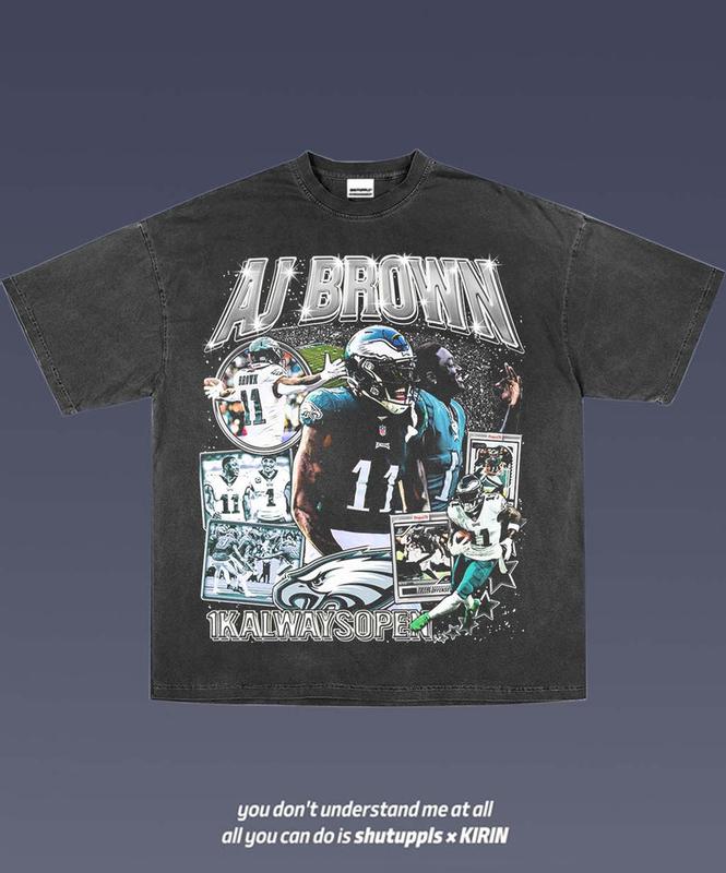 AJ BROWN 1.0 VINTAGE TEE  AMERICAN FOOTBALL  GIFT FOR FAN