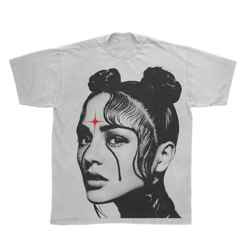 Spiritual Girl Print Short Sleeve T-Shirt Casual Top Womenswear Women Lady Comfort Summer Tshirt Streetwear halloween shirt