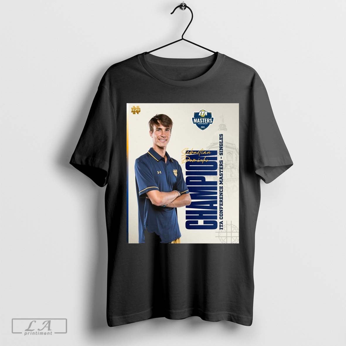 Sebastian Dominko 2024 ITA Conference Masters Champion Single Signature Poster t-shirt
