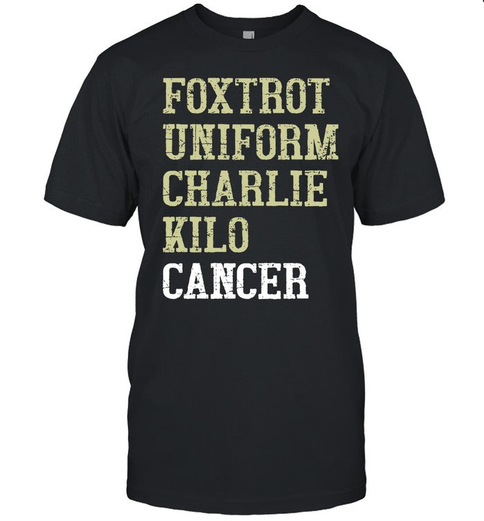 Dave Mustaine T-Shirt Foxtrot Uniform Charlie Kilo Cancer 2023