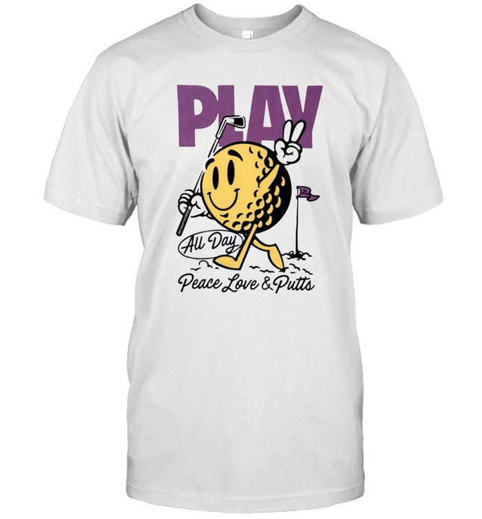 T-Shirts Birds of Condor Play All Day Peace Love & Putts Limited