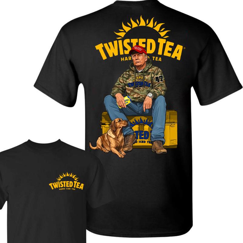 Twisted Teaa Trump Hunting Camo Unisex shirt, Trump won 47th president Election 2024 shirt, Twisted Teaa Fuel Hand Drill Dog Hunt Tee, Trump With Local Boy Cotton shirt Full Color Full Size