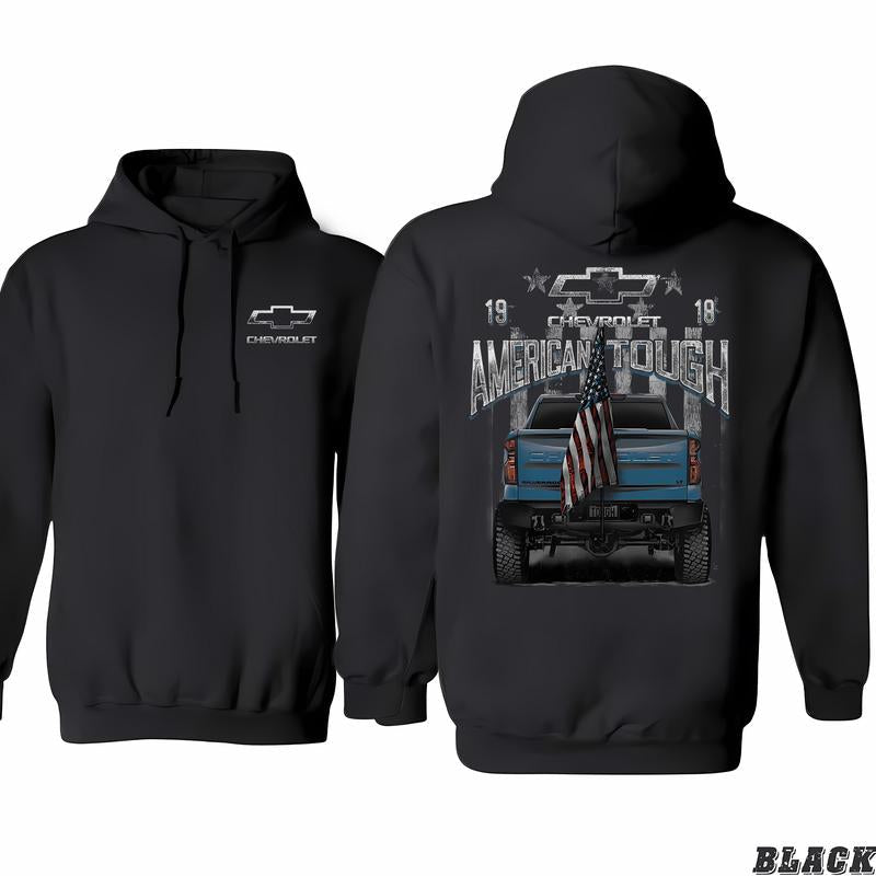 Chevrolet - Silverado 1500 American Tough Hoodie, Colorful Varieties, Find Your Signature Look, Fashion Without Borders, Classic Cotton, Unisex