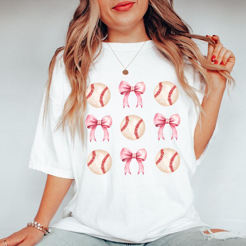Comfort Colors Shirt, Coquette Cute Baseball Mama Shirt, Baseball Softball Bow Shirt, Gifts For Baseball Mom, Mothers Day Shirt, Baseball Season T Shi