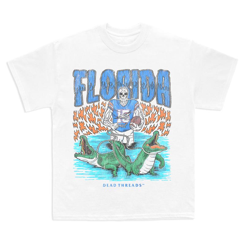 Florida Gators football, The Gators Graphic T-Shirt Deadman Gators Football Bowl Subdivision, Full Cotton, Men's Top Women's Top American College Football Shirt Fabric Menswear