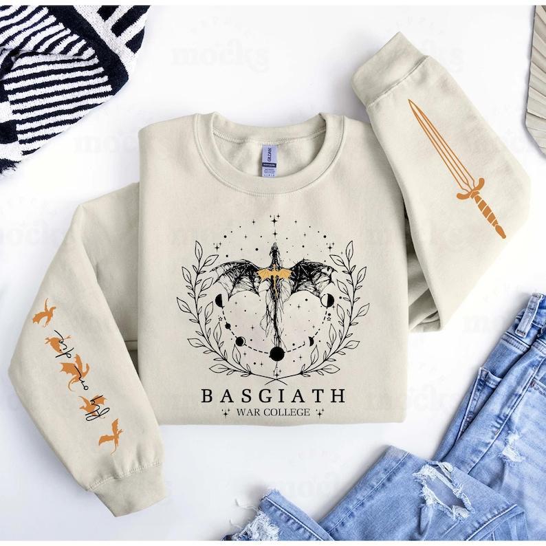 Fourth Wing Sweatshirt, Basgiath War College, Dragon Rider, Violet Sorrengail, Xaden Riorson, Riders Quadrant, Fantasy reader, Rebecca Yoros