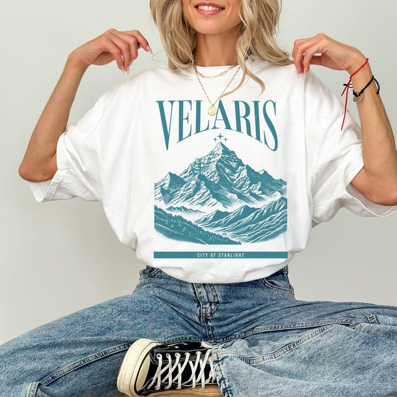 Velaris Night Court ACOTAR ACOMAF Shirt, Sarah J Maas Bookish Merch Casual Hoodie Sweatshirt, Breathable Soft Fabric Stylish Unisex Top