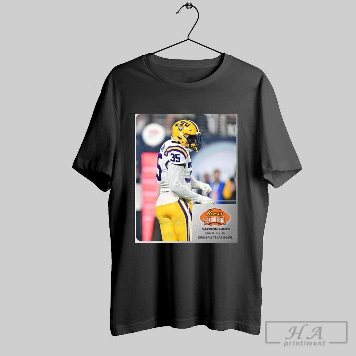 Saivion Jones Senior Dl Lsu Kinders Texas Bowl The Senior Bowl T Shirt