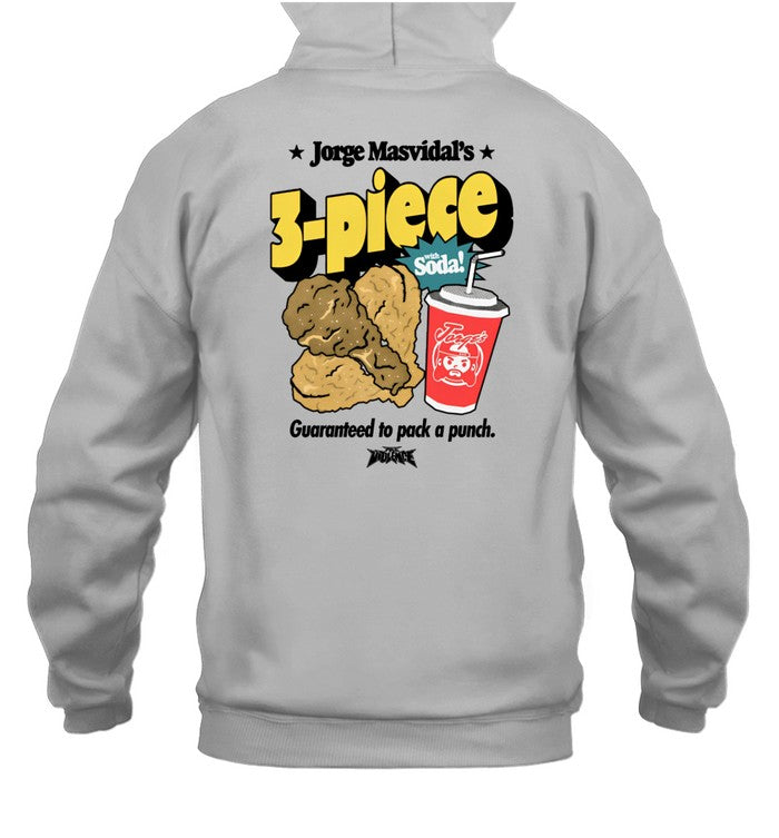 Jorge Masvidal 3 Piece With Soda Guaranteed To Pack A Punch Hoodie