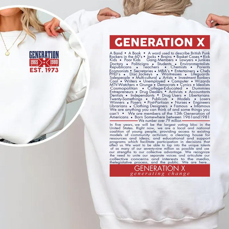 Generation X Member Shirt: 1973 Birth Custom Year, Generation X FAFO Two Side T-Shirt
