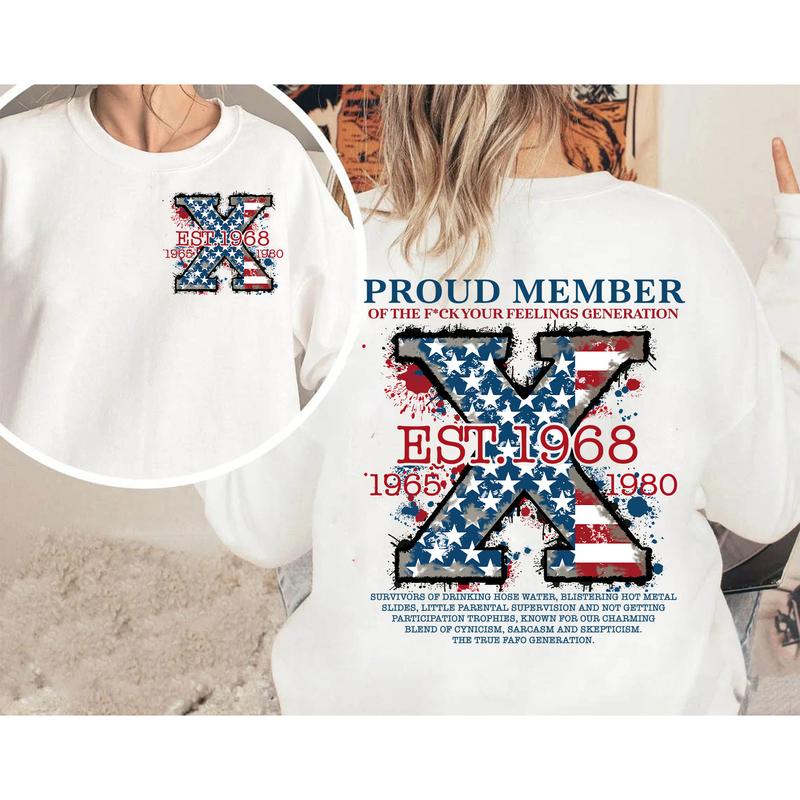 Custom Est.Year Proud Member Hose Water FAFO Gen X 2 Side T-shirt, FAFO Gen X Shirt, Proud Member Generation FAFO 1965-1980 Shirt