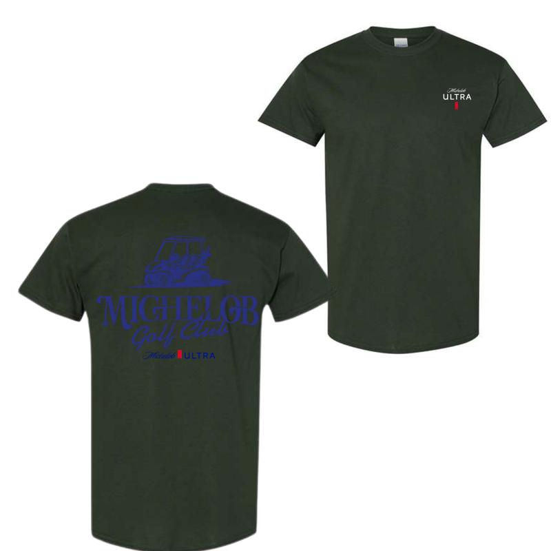 Michelob Ultra Tshirt, Golf Cart Golf Club Tee, 2 side Tshit For Men For Women