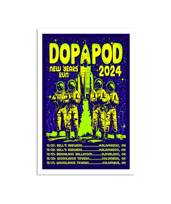 new years run 2024 dopapod poster limited