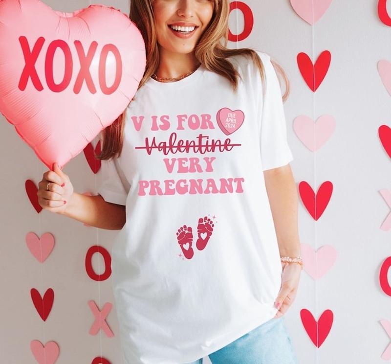Valentine's Day Pregnancy Announcement Shirt, Valentine Baby Announcement, Valentine Baby Shower, Valentine Pregnancy Shirt, Expecting Gift