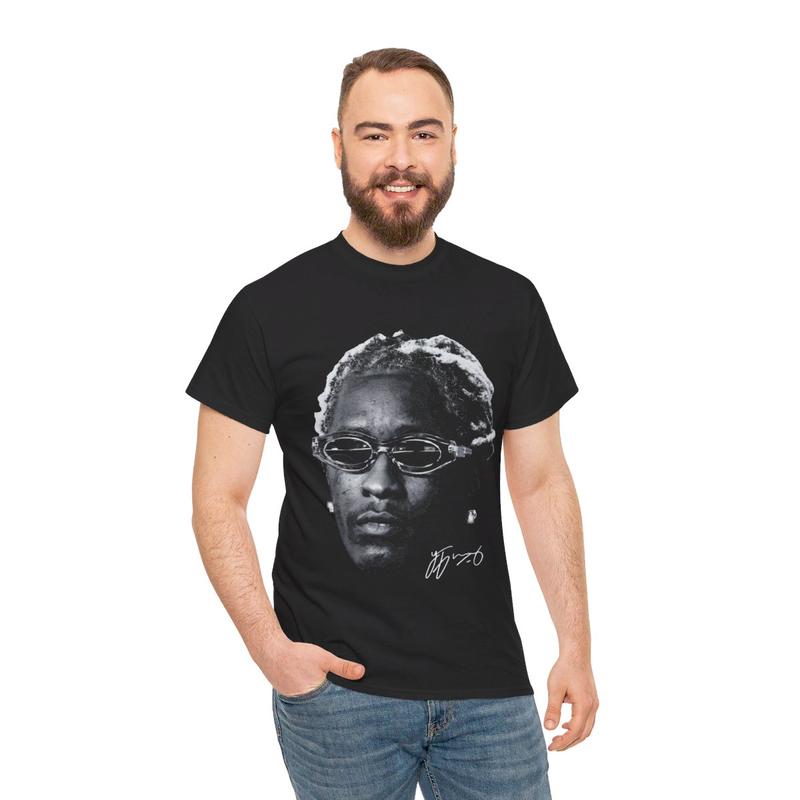 Free Thug Hard T-Shirt Rap Tee Concert Merch Free Thugger Slime Season Red Rare Hip Hop Graphic Print Casual Classic Cotton Menswear Retro Top Vintage