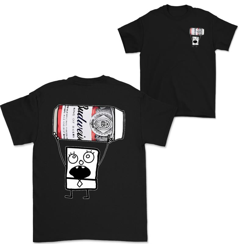 Doodlebob Budweiser 2 Sided T-Shirt, Funny Drinking T-Shirt, Summer T-Shirt, Full Color T-Shirt, Unisex T-Shirt, For Men, For Women, Gift For All Mens