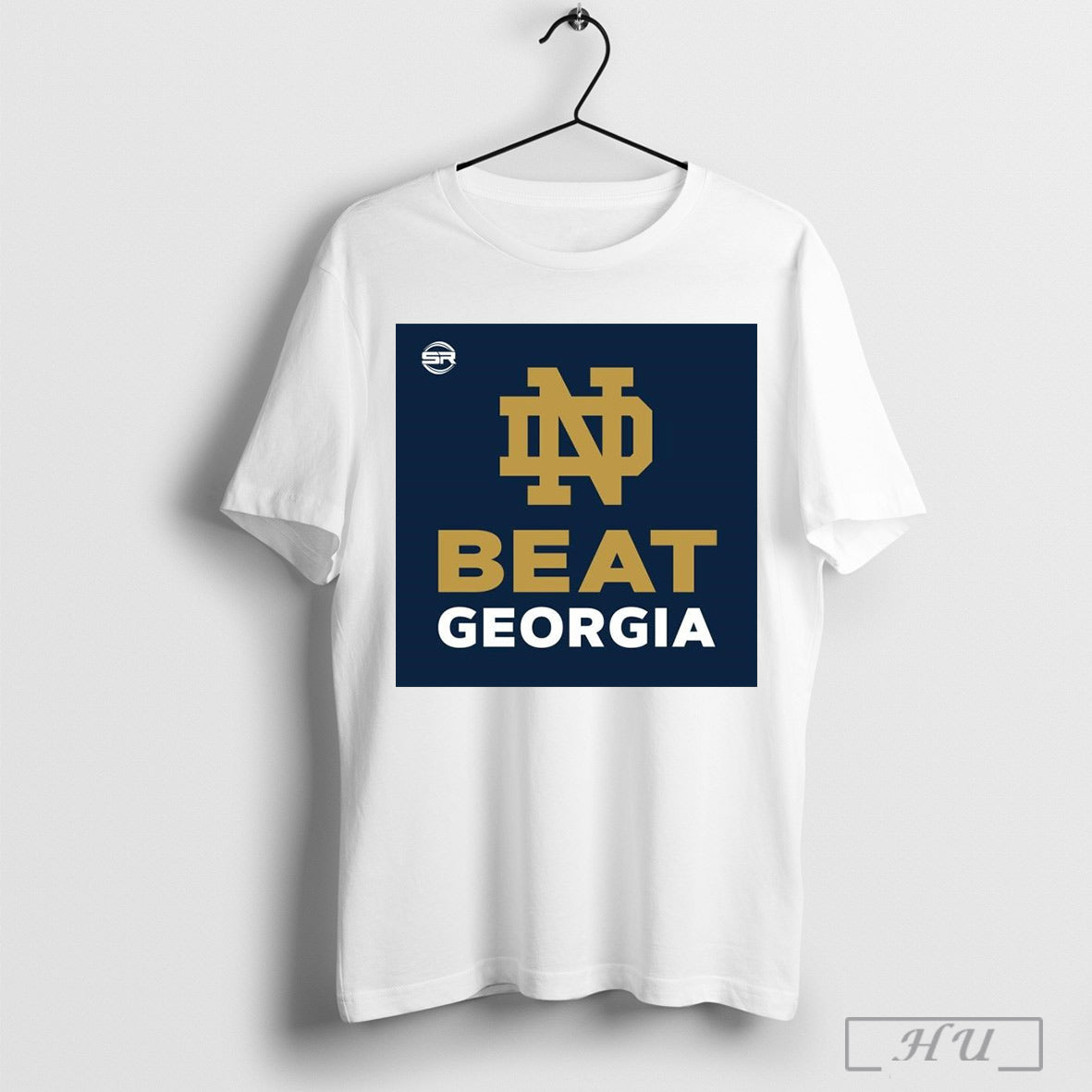 Poster Notre Dame Fighting Irish Win Georgia Bulldogs Fighting Irish Beat Georgia T Shirt