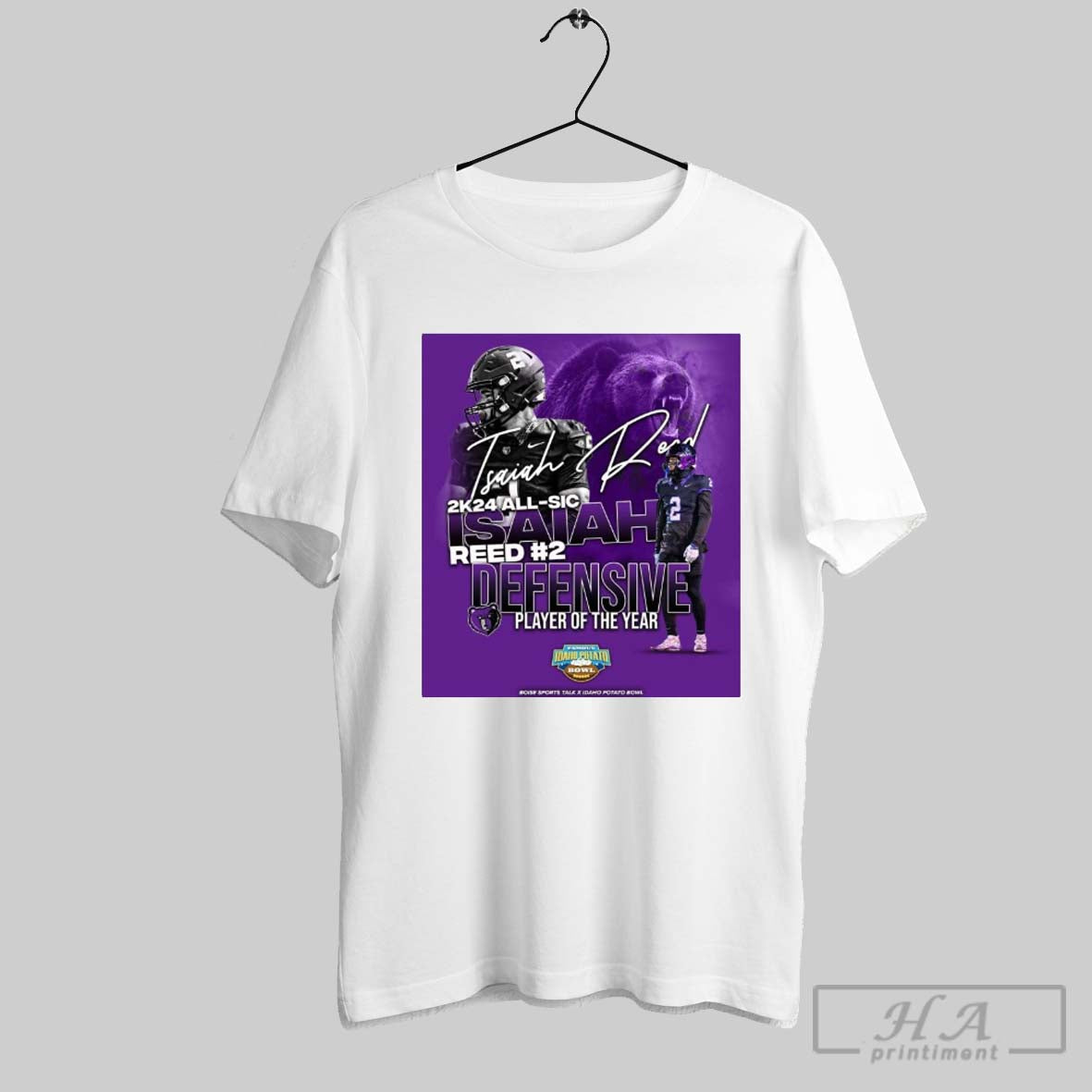 Poster Isaiah Reed Brown Bears 2k24 All Sic Reed 2 Defensive Player Of The Year Signature T Shirt