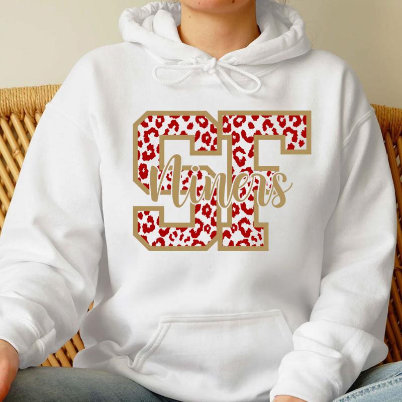 San Francisco Football Sweater, Football Sweater, San Francisco Fan Gift Sweater, Game Day Sweater, Niners Sweater, Classic Casual Clothing Collar Cotton Sweater Long Sleeves Outfit