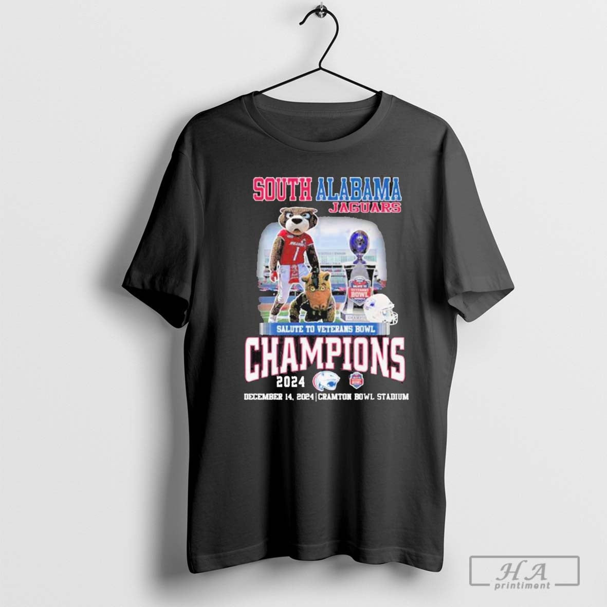 South Albama Jaguars Salute To Veterans Bowl Champion 2024 Shirt