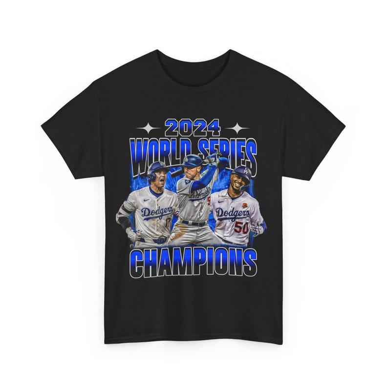 2024 World Series Champion Dodgerrr, Casual Sport Shirt Trendy Fan Gear Perfect Gift for Baseball Fans, Short Sleeve Summer Fashion Hip Hop Streetwear