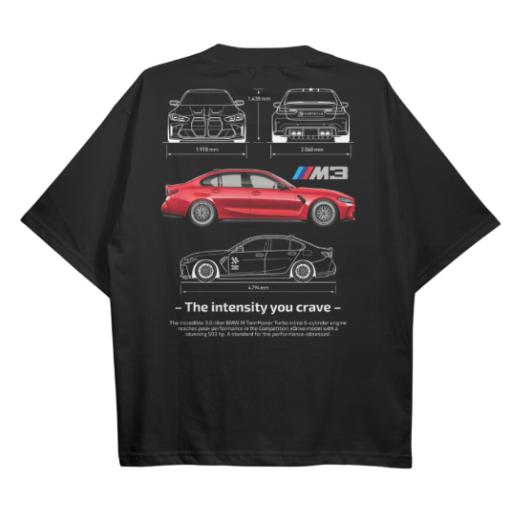 Drive in Style Car-Themed T-Shirts, G80 M3 T-Shirt, G80 M3 Technical Specs T-Shirt, Ride the Style, Racing Shirt, Sport Car Shirt Top Menswear