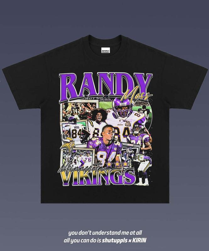 RANDY MOSS 1.0 VINTAGE TEE  AMERICAN FOOTBALL  GIFT FOR FAN
