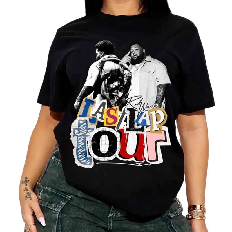 Rod Wave Last Lap Tour Music T-Shirt Gift For Fan Cotton Casual All Size  Top Unisex Tee Fit Womenswear