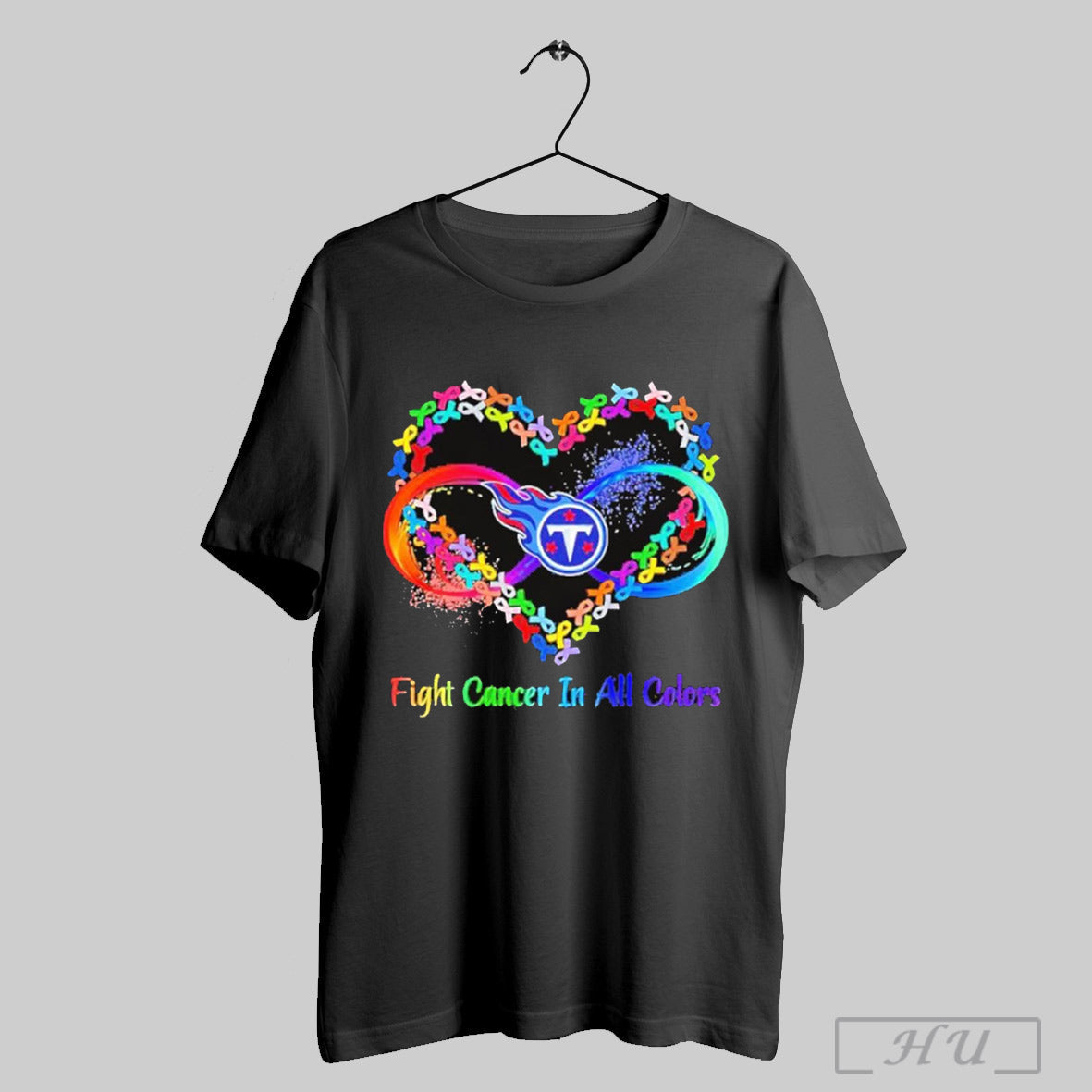 Tennessee Titans Heart Fight Cancer In All Colors T Shirt Sweatshirt