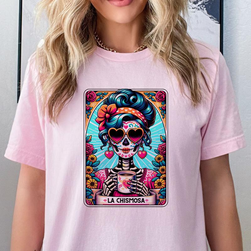 La Chismosa  T-Shirt -  Print is Sublimation, Unisex T-Shirt, Funny Tee, Funny Apparel, Gift Idea, Relaxed Fit, Casual Apparel, Cute Top, Great with J