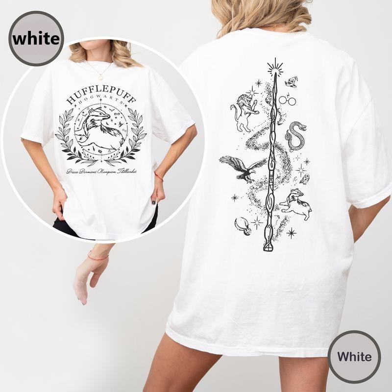 Vintage Hufflepuff T-shirt, Hogwarts Houses Tshirt, Shirt, HP Wizard World Tee, Wizard School Shirt, Potterhead T-shirt Gift, Wizarding World Shirt, W