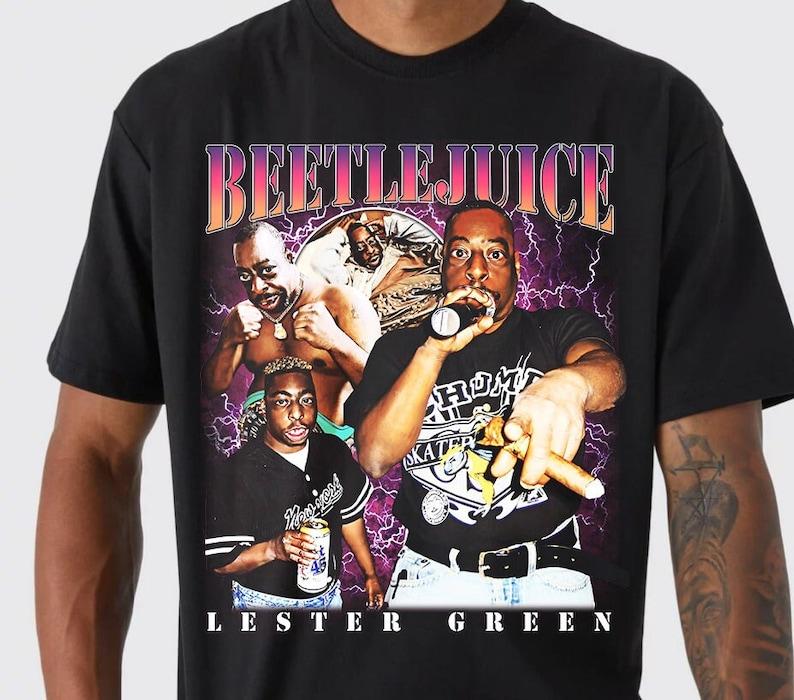 Retro Beetlejuice Lester Green T Shirt, Funny Classic 90s Graphic Tee, Unisex, Vintage Bootleg, Retro 90s Fans Shirt, Unisex T-shirt