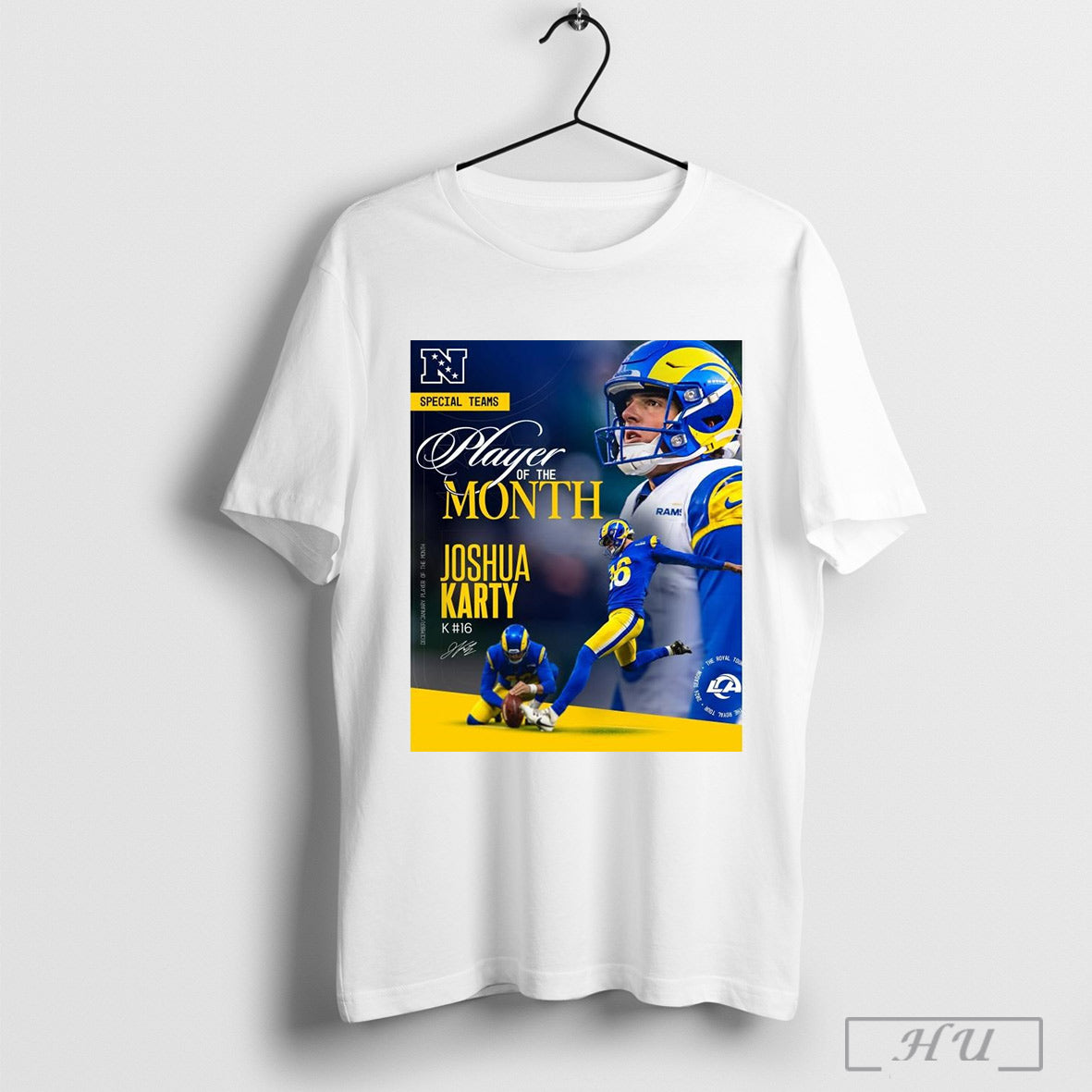 Poster Los Angeles Rams Joshua Karty Nfc Special Teams Player Of The Month For Dec Jan Signature T Shirt