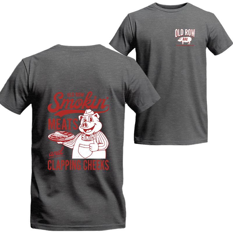 Old Row The Smokin Meats Graphic T-shirt, clothes seasons, Graphic Short Sleeve Tee, Unisex Shirt, Menswear Top, beer shirt, drinking shirt