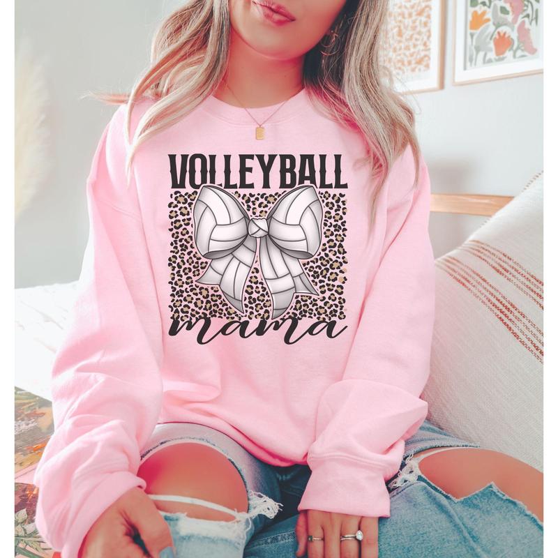 Volleyball Bow Mom Sweatshirt, Volleyball Mama, Game Day Sweatshirt, Gift for Volleyball Mom Sweatshirt, Hoodie, Comfort Colors